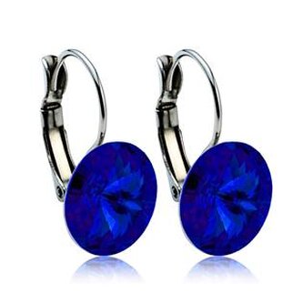 NBSS018 Ocelové náušnice - Dark Sapphire