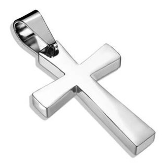 OPP1755-ST Ocelový přívěsek - kříž