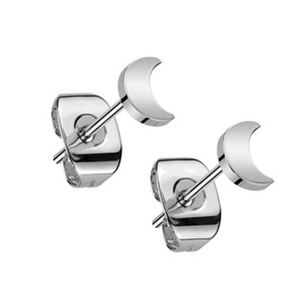 KM2026 Titanové náušnice měsíčky