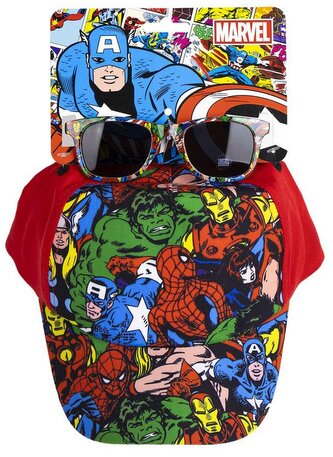 Dětská kšiltovka se slunečními brýlemi Marvel Comics|Avengers: Ikony hrdinů (obvod 53 cm)