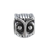 K0032 Navlékací ocelový přívěšek korálek - sova - zvířátka