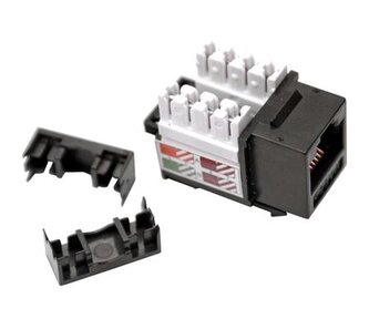 Keystone LEXI-Net Cat5E, UTP, duální svorkovnice, černý s vyvazovacím očkem