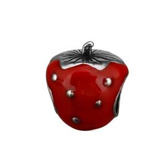 K0076 Navlékací ocelový přívěšek korálek - jahoda