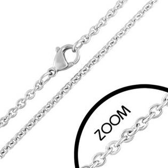 OPE1098-025-75 Ocelový řetízek šíře 2,5 mm