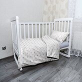 Dětské povlečení do postýlky Srdíčka na bílé: 130x90 / 40x60