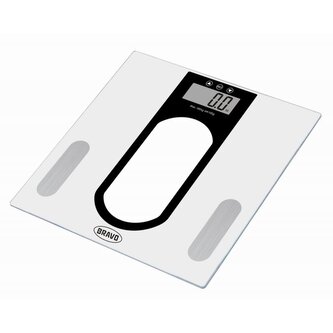 BRAVO Osobní váha s tukoměrem B-5157, bílo-černá