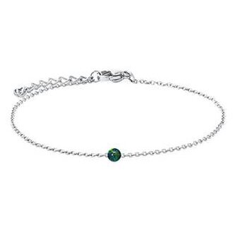 NBP74-OP32 Ocelový náramek s opálem - kulička 5 mm