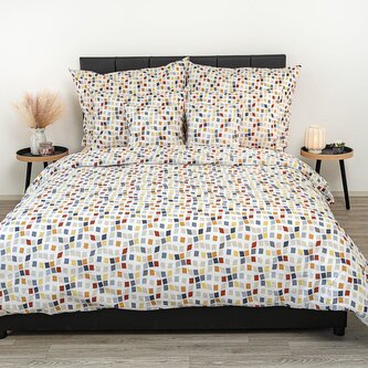 Francouzské prodloužené krepové povlečení 240x220, 70x90cm Mozaika