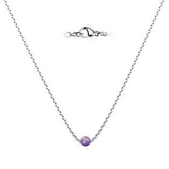 NBP60-OP38 Ocelový opálový náhrdelník - kulička 5 mm