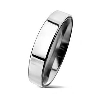 NSS3004-4-49 Lesklý prsten chirurgická ocel, šíře 4 mm
