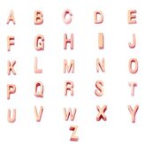 PP-1022-K Navlékací ocelový přívěšek iniciála - písmeno - iniciála "K"