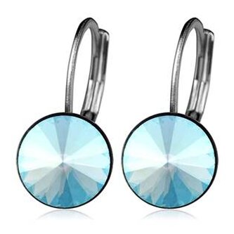NBS08-BS Ocelové náušnice s krystaly Swarovski® BLUE SHADE