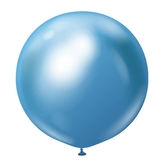 Balonek chromový modrý, Mirror Blue – 90 cm/36"