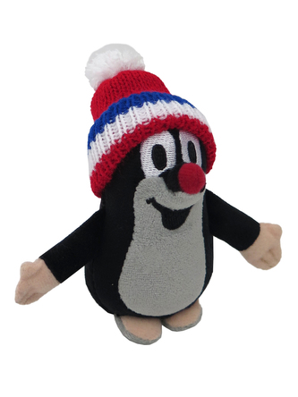 Krtek 12 cm kulich červený-trikolora