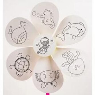 Wiatraczek Tinting do kolorowania morze