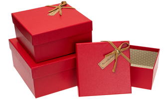 Zestaw pudełek HL-009-Red, Rozette