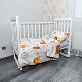 Dětské povlečení do postýlky Medvěd a liška: 120x90 / 40x60