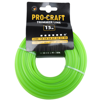 Struna žací (4mm) (15m) hvězda PROCRAFT ZI-4/15 | ZI-4/15