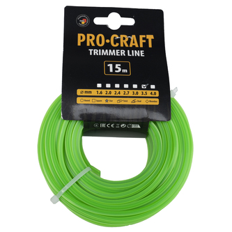 Struna žací (3.5mm) (15m) hvězda PROCRAFT ZI-3.5/15 | ZI-3.5/15