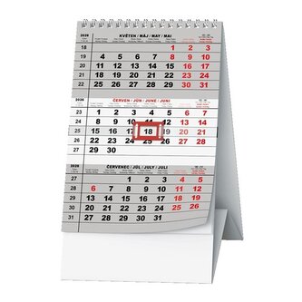 Tříměsíční stolní kalendář 2026 - mini