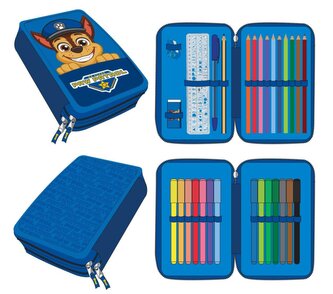 Dvojité školní pouzdro Tlapková patrola: Šťastný Chase (13 x 20 x 5 cm)