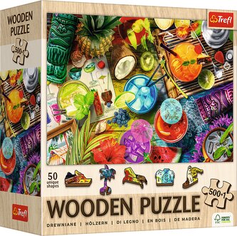 TREFL Dřevěné puzzle Barevné koktejly 501 dílků