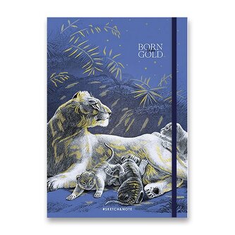 Náčrtník Shkolyaryk Muse Sketch & Note Born Gold - A5, tečkovaný, 80 listů