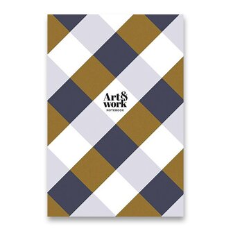 Záznamní kniha Shkolyaryk Squares Brown - A5, linkovaná, 80 listů