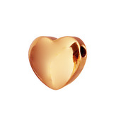 PP-1028-RD Zlacený navlékací ocelový přívěšek korálek srdíčko - srdce