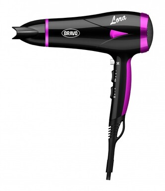 BRAVO Vysoušeč vlasů Lora B-4323, černo-fialová