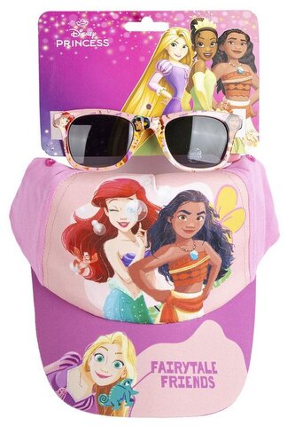 Dětská kšiltovka se slunečními brýlemi Disney|Princess|Princezny: Pohádkoví přátelé (obvod 53 cm)