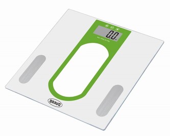 BRAVO Osobní váha s tukoměrem B-5157, bílo-zelená