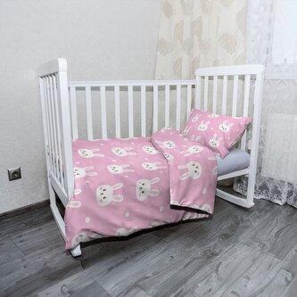 Dětské povlečení do postýlky Králíčci: 130x90 / 40x60