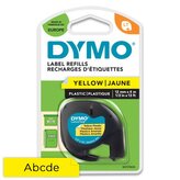 Originální pásky Dymo pro štítkovač LetraTag, 12 mm x 4 m - žlutá plastová