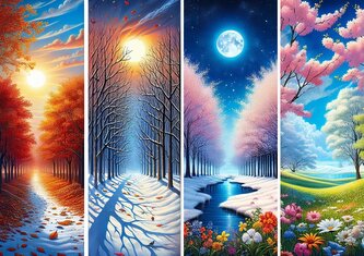 ART PUZZLE Puzzle Brány ročního období 1000 dílků