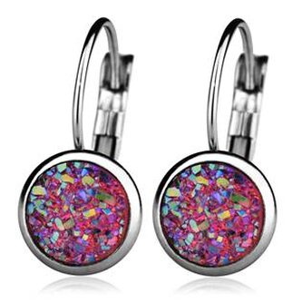 NBA001-PK Ocelové náušnice, PINK