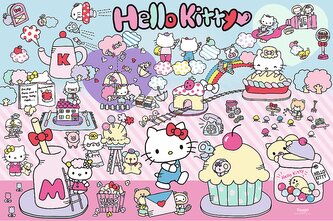 TREFL Puzzle Objevuj svět Hello Kitty 300 dílků