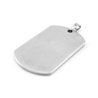 DR1192-22X36 Ocelový přívěšek - vojenská známka matná, 22 x 36 mm