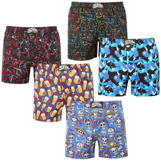 5PACK pánské trenky Styx premium art klasická guma (5AP1834568) XL