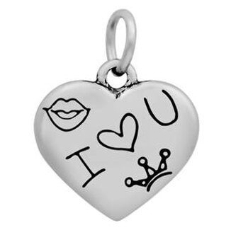 OPP1679 Ocelový přívěšek - srdíčko I Love You - srdce