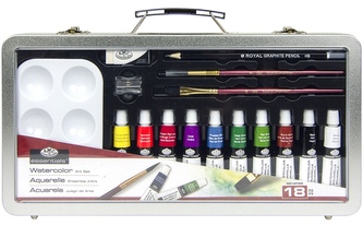Akvarelový set v plechovém kufříku Roya Brush