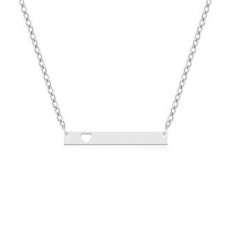 OPD0266-ST Ocelový řetízek s přívěškem - srdce