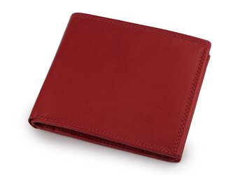 Peněženka kožená - 1 ks - 9 červená