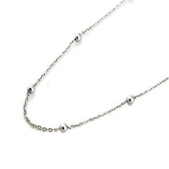 OPE1280 Ocelový řetízek s kuličkami, délka 45 cm
