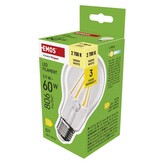 Emos LED žárovka Filament A60 / E27 / 5,9 W (60 W) / 806 lm / teplá bílá