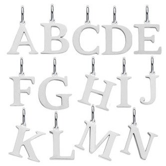 OPP1918-U Ocelový přívěšek - písmeno - iniciála - iniciála "U"