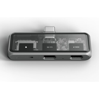 Satechi Mobile XR Hub s duálním USB-C a microSD vesmírně šedý