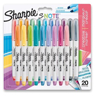 Popisovač Sharpie S-Note - 20 barev