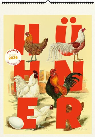 Hühner. Wandkalender 2026