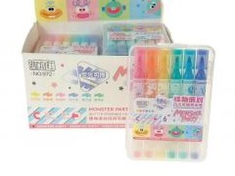 Flamastry dwustronne 6 kolorów